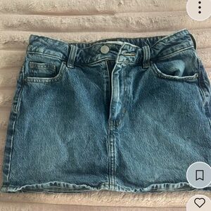 pacsun jean mini skirt